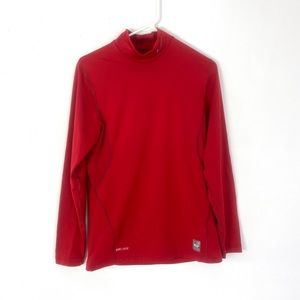 Men’s nike small turtle neck pullover red